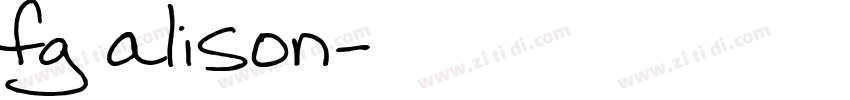 fg alison字体转换